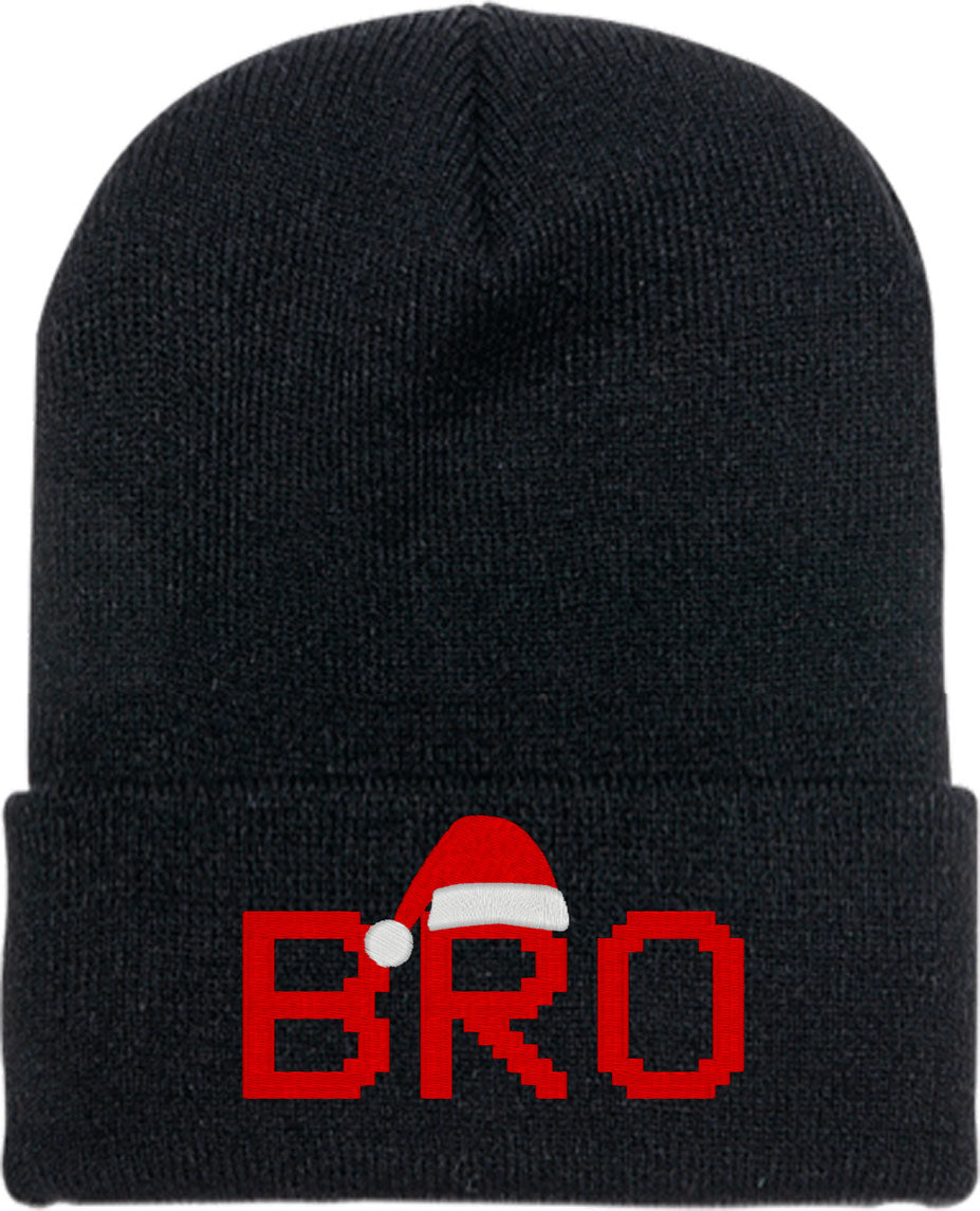 Bro Santa Christmas Family Knit Beanie