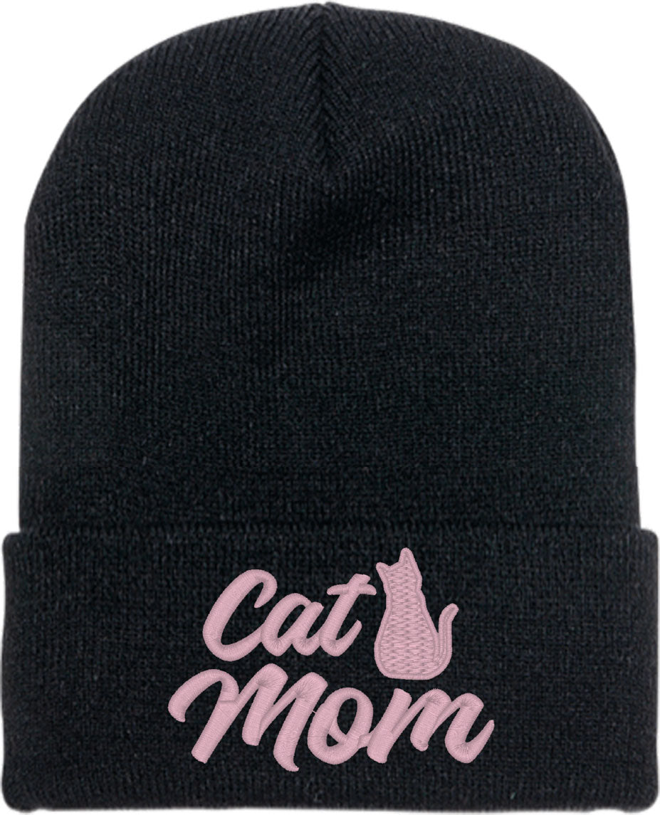 Cat Mom Mother's Day Knit Beanie