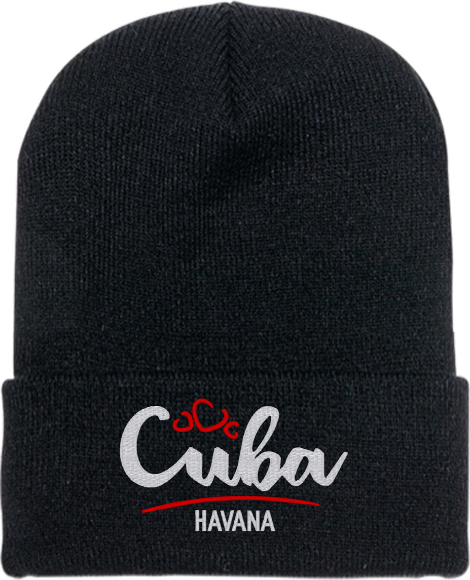 Cuba Typography Knit Beanie