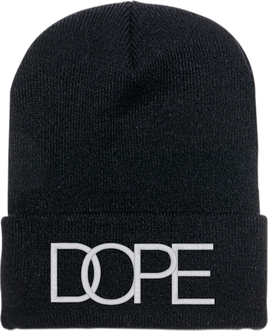 Dope Typography Knit Beanie