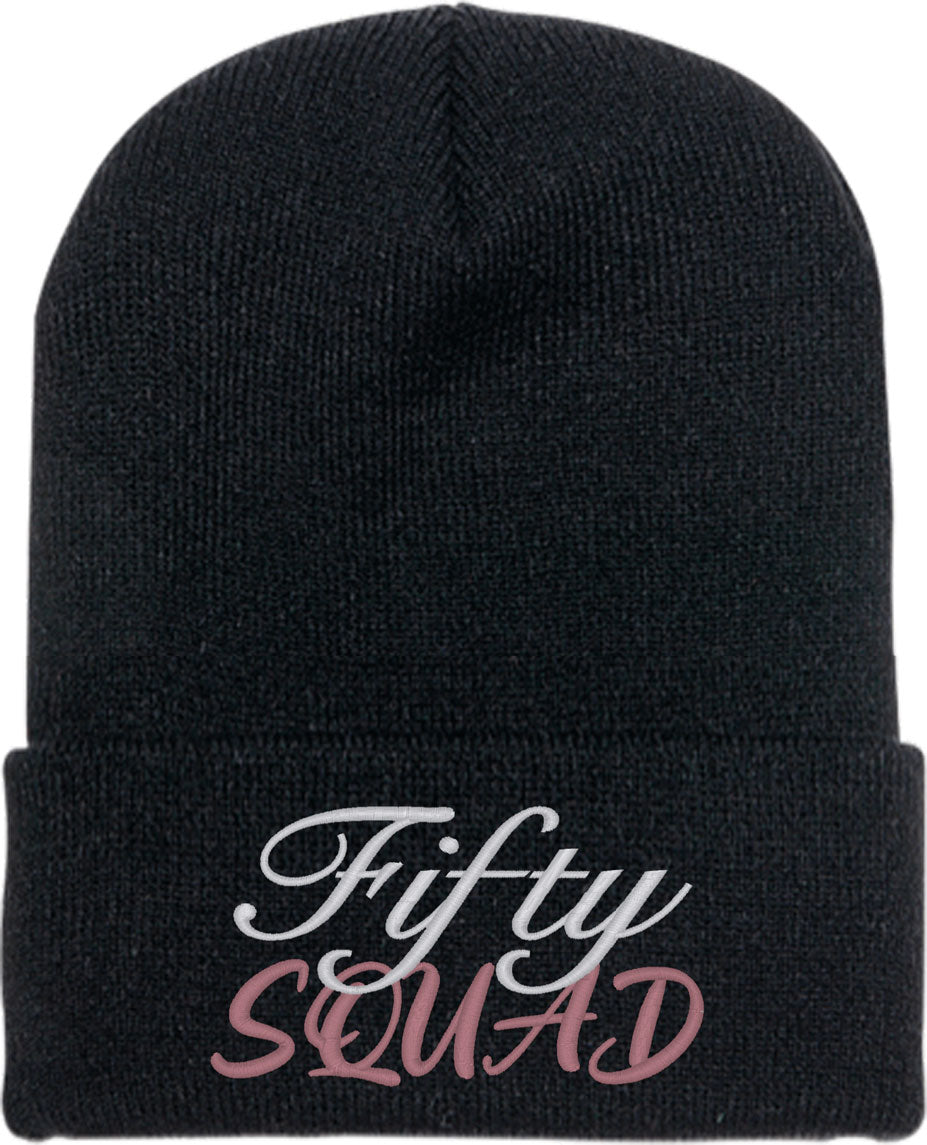 Fifty Squad 50th Birthday Knit Beanie