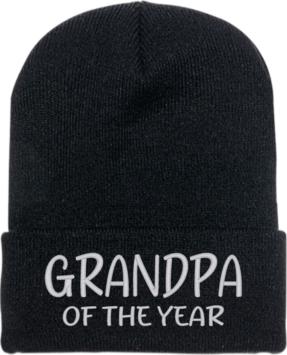 Grandpa Of The Year Father's Day Knit Beanie