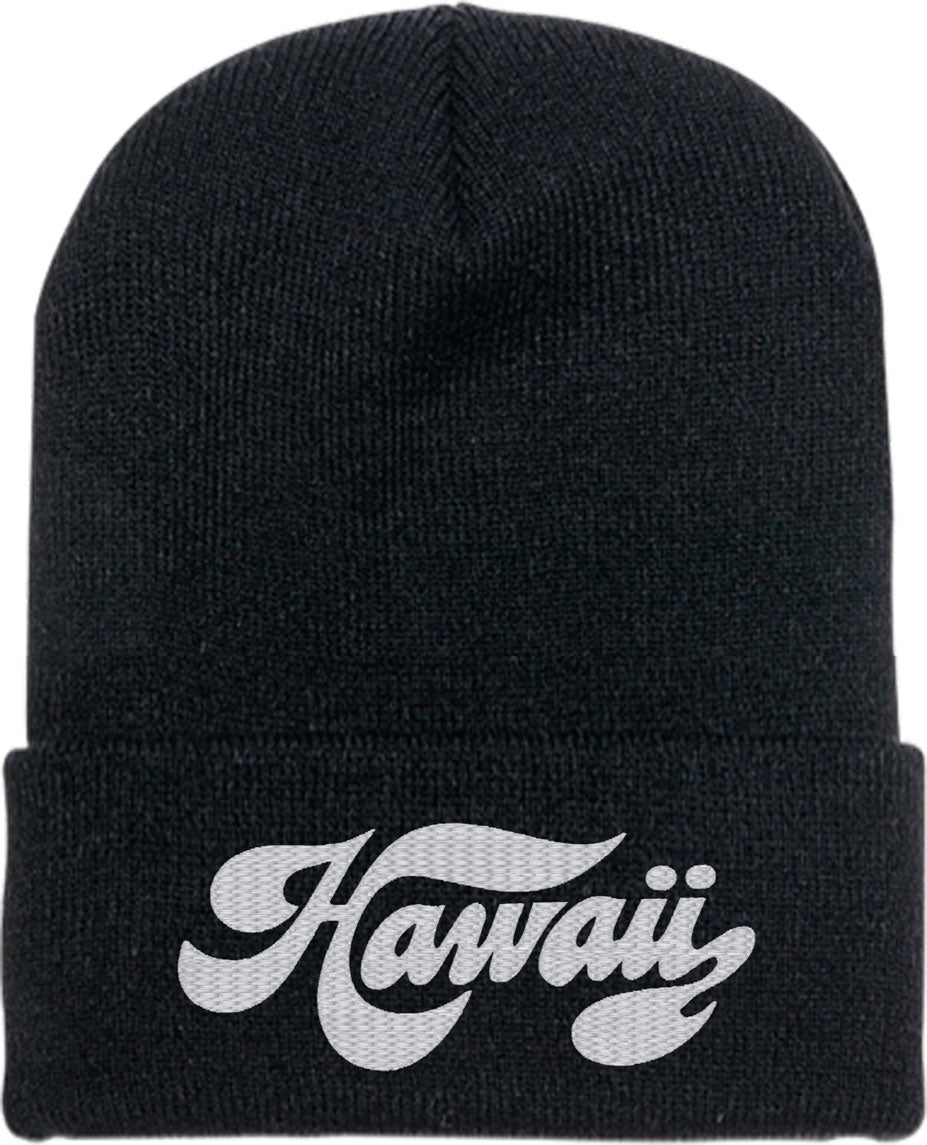 Hawaii Script Knit Beanie