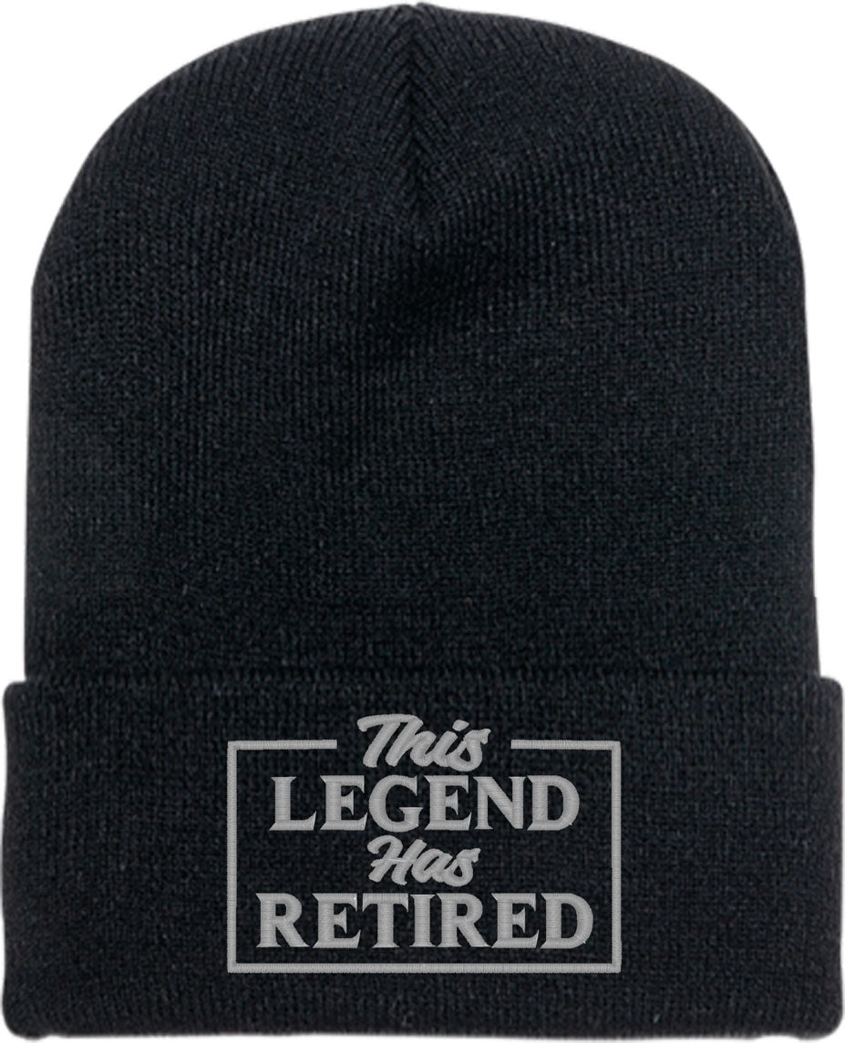 This Legend Has Retired Knit Beanie