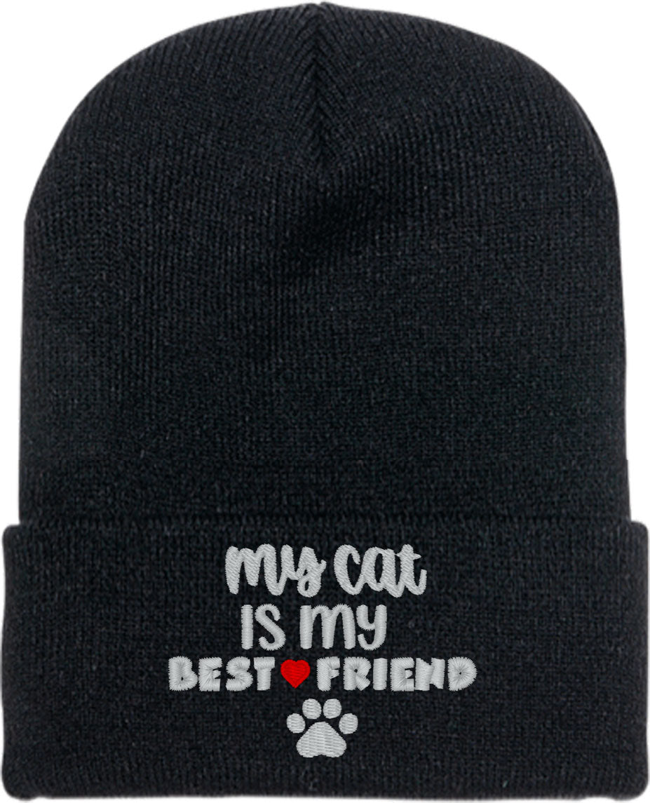 My Cat Is My Best Friend Knit Beanie