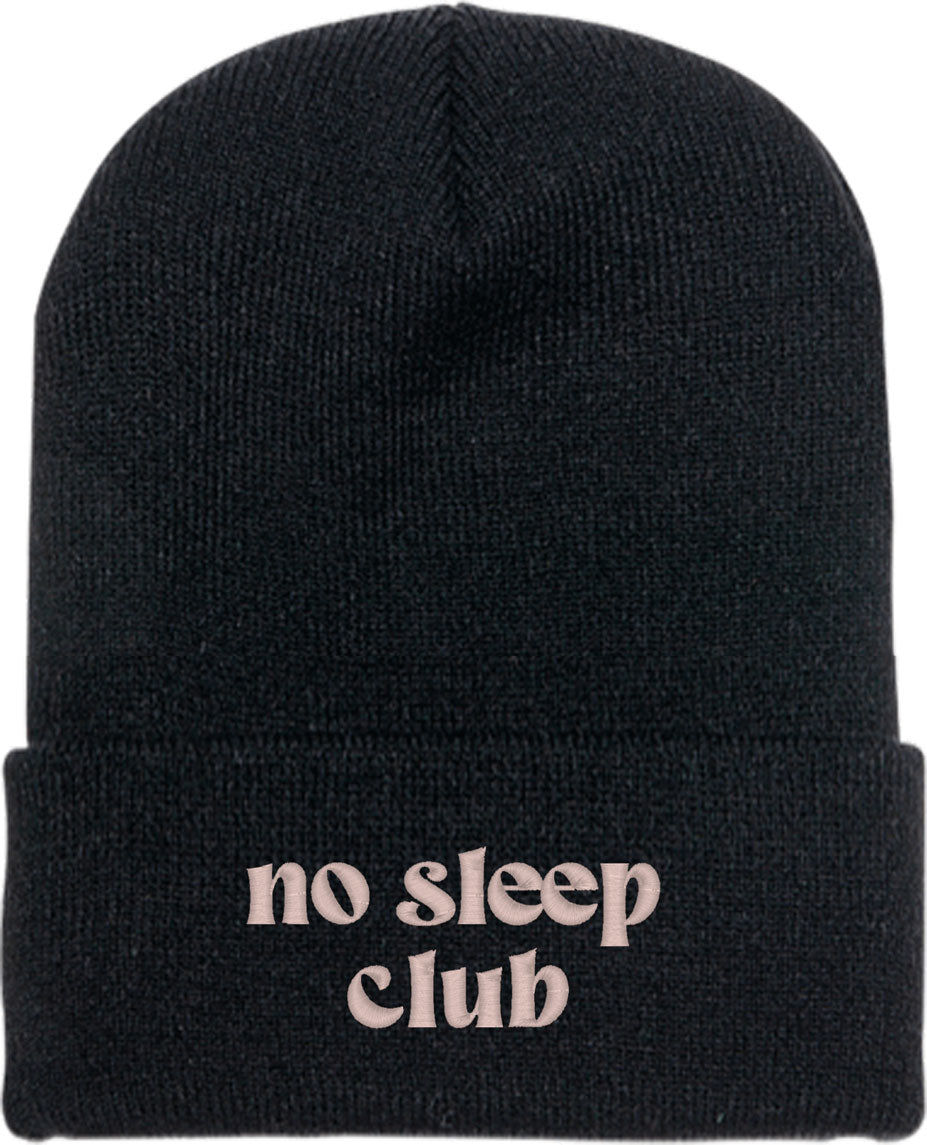 No Sleep Club Mother's Day Knit Beanie
