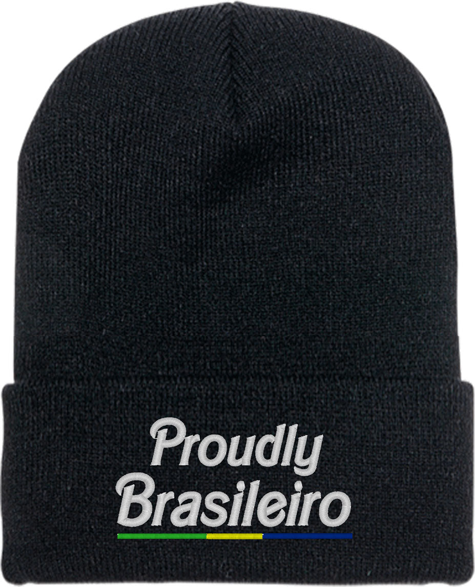 Proudly Brasileiro Brazilian Day Knit Beanie