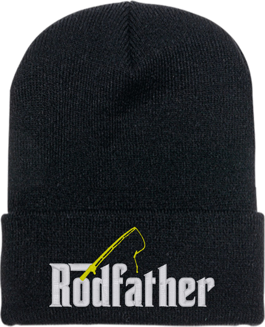 Rodfather Fishing Father's Day Knit Beanie