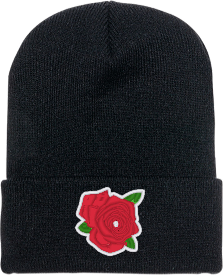 Rose Knit Beanie