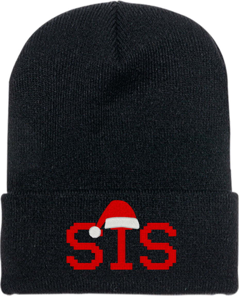 Sis Santa Christmas Family Knit Beanie