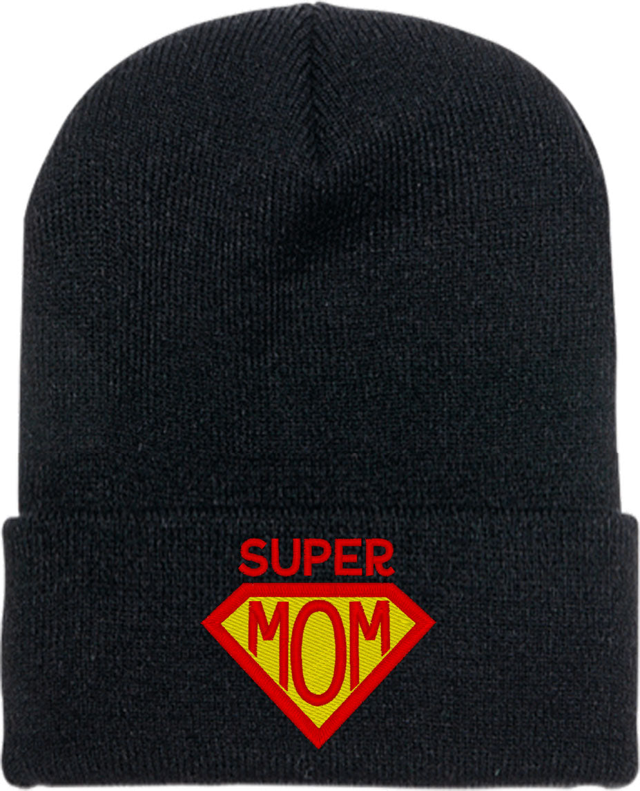 Super Mom Mother's Day Knit Beanie