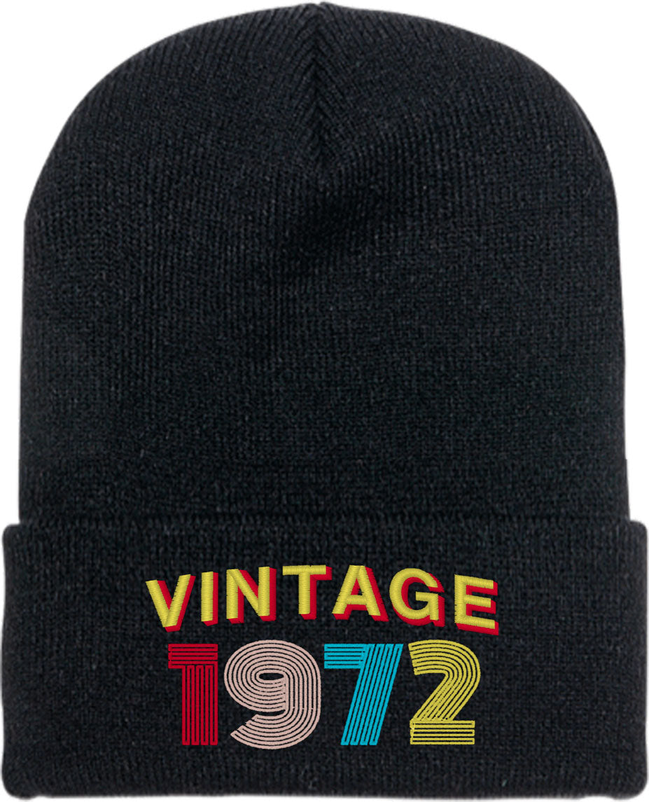 Vintage [Custom Year] Birthday Knit Beanie