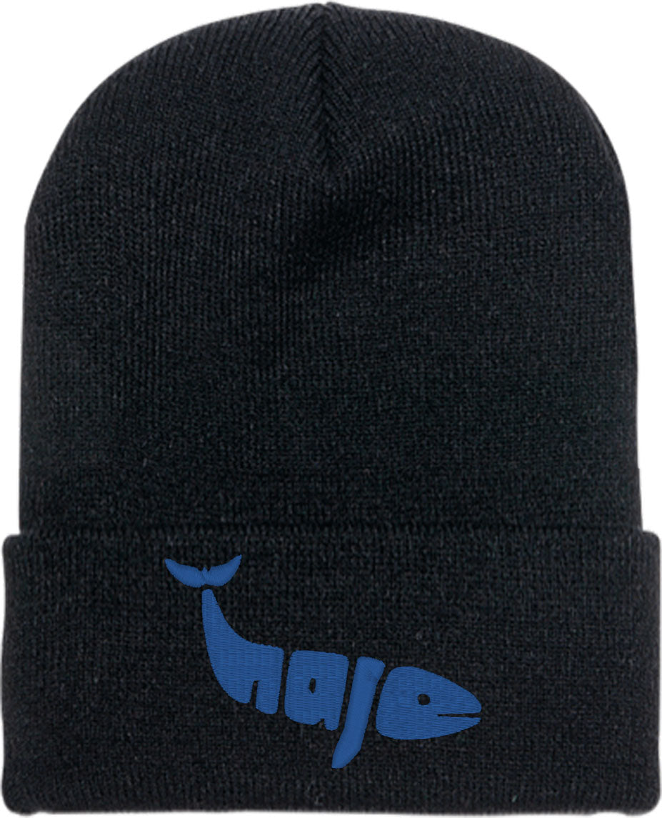 Whale Typography Knit Beanie