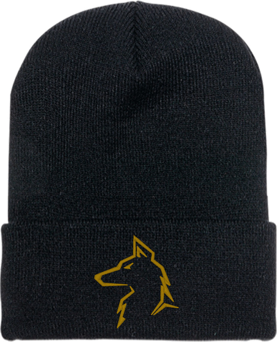 Wolf Silhouette Knit Beanie