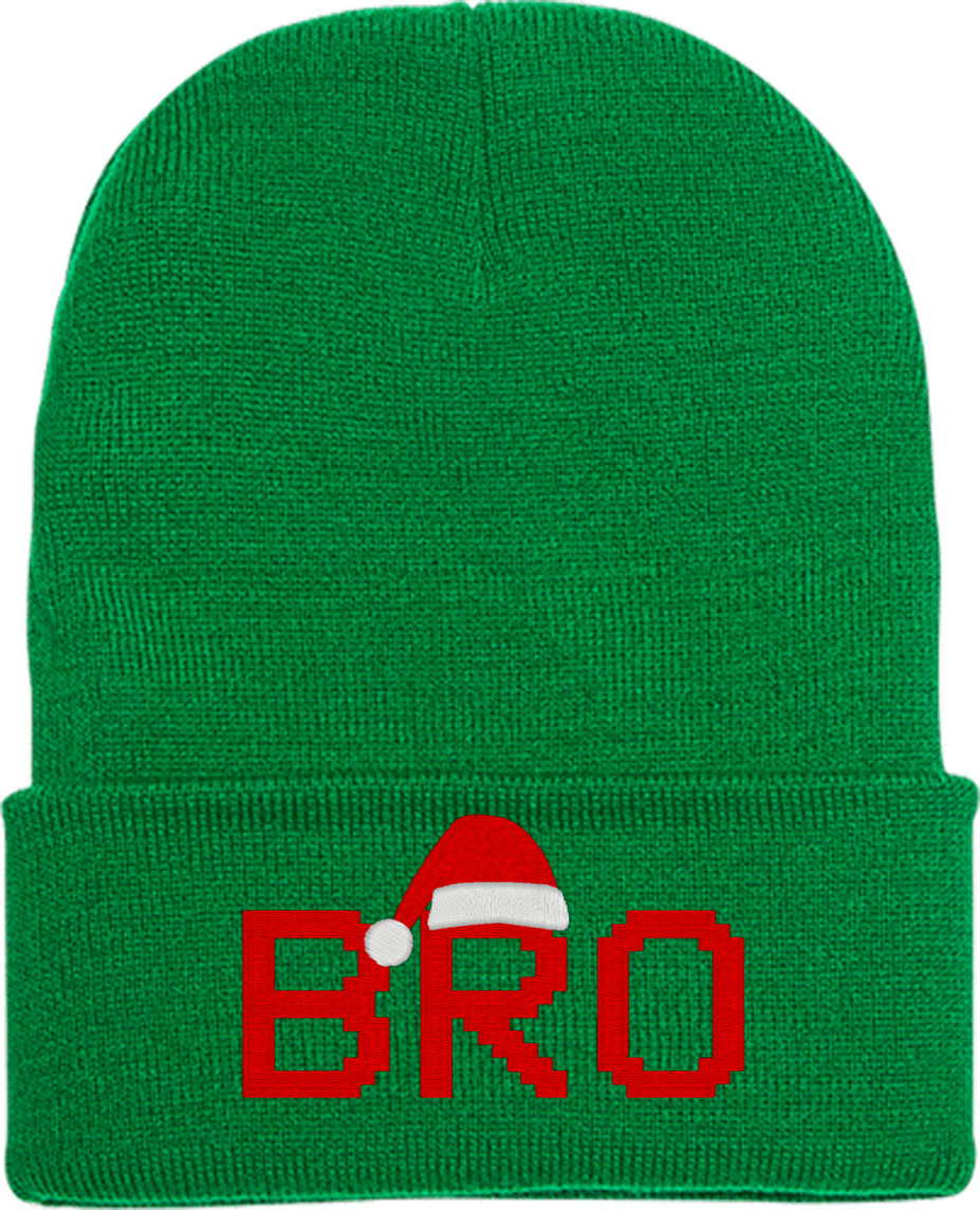 Bro Santa Christmas Family Knit Beanie