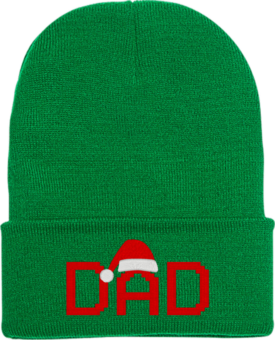 Dad Santa Christmas Family Knit Beanie