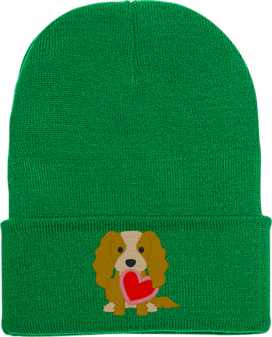 Spaniel Puppy Dog Love Knit Beanie