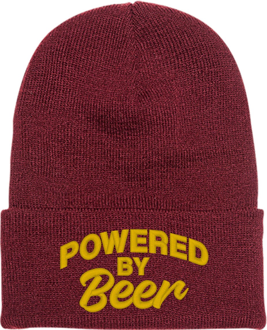 Powered By Beer Knit Beanie