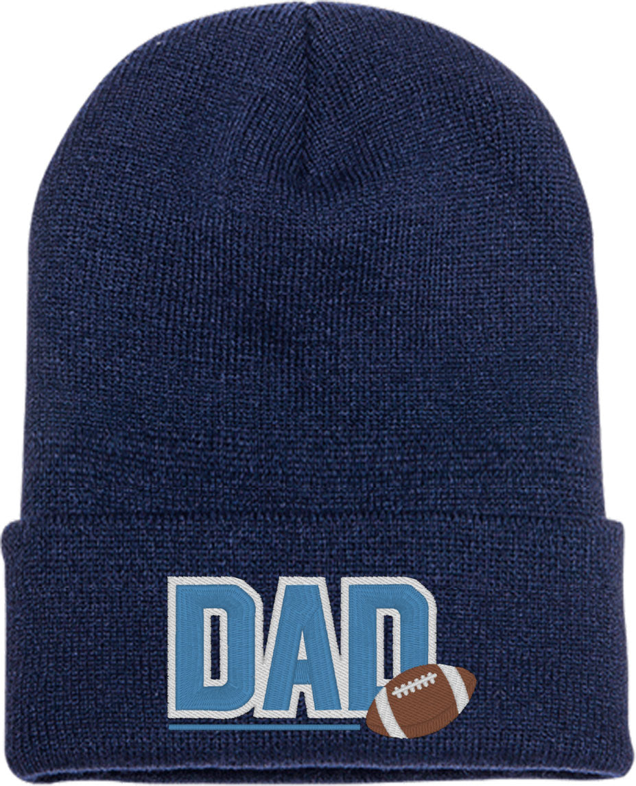 Football Dad Father's Day Knit Beanie