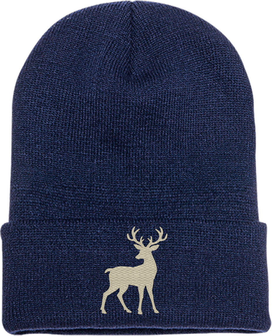 Deer Silhouette Knit Beanie