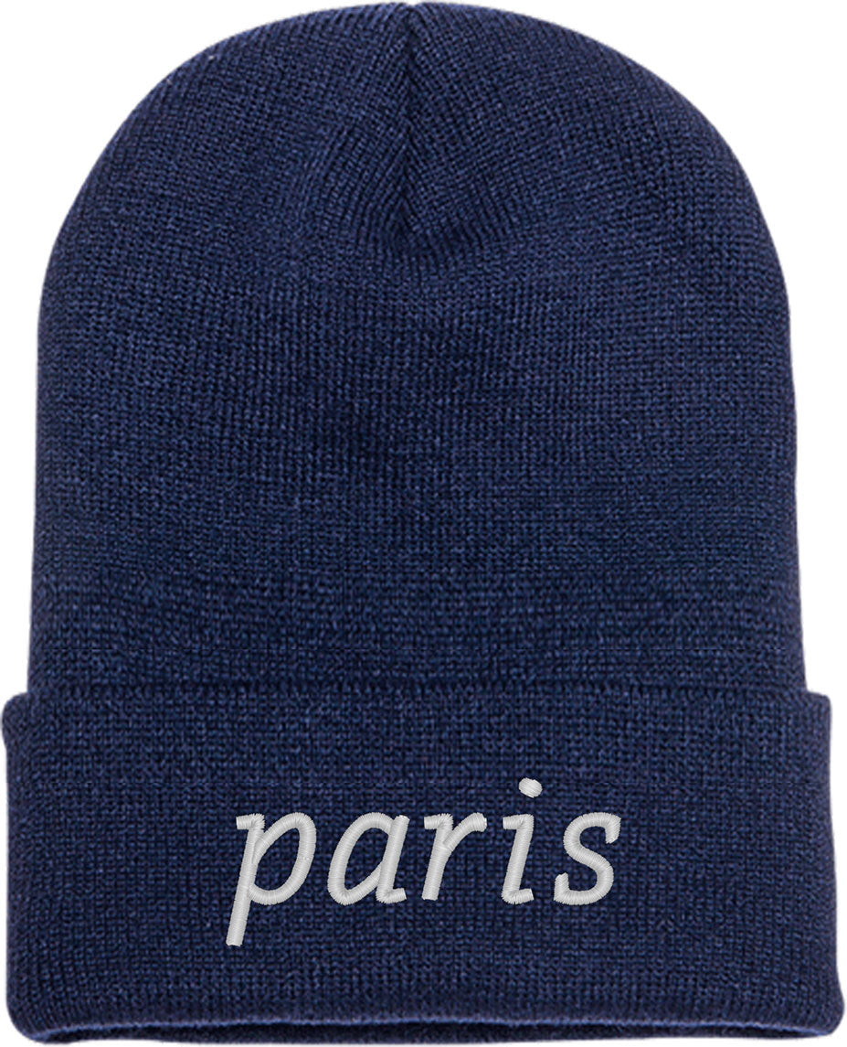 Paris France Knit Beanie