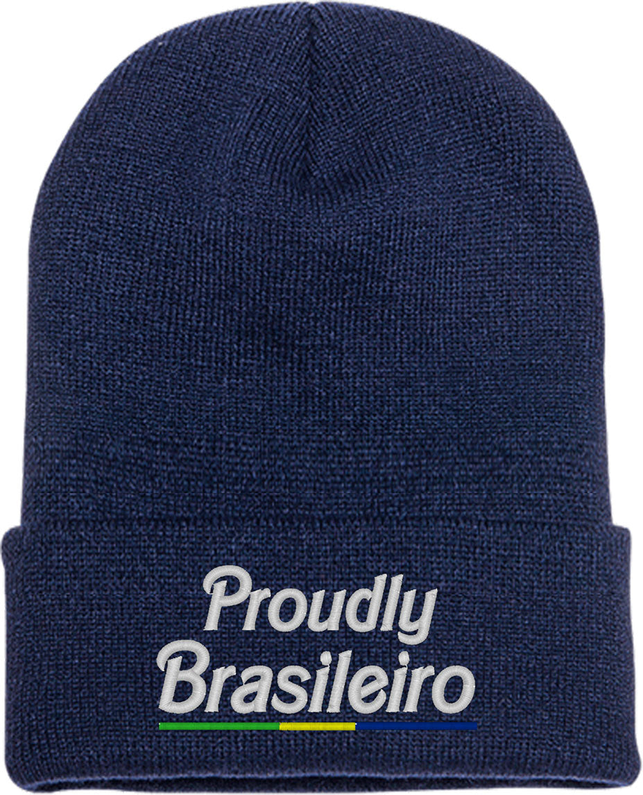 Proudly Brasileiro Brazilian Day Knit Beanie