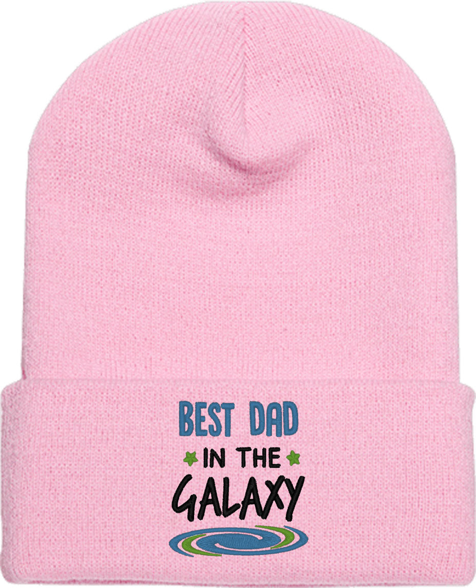 Best Dad In The Galaxy Father's Day Knit Beanie