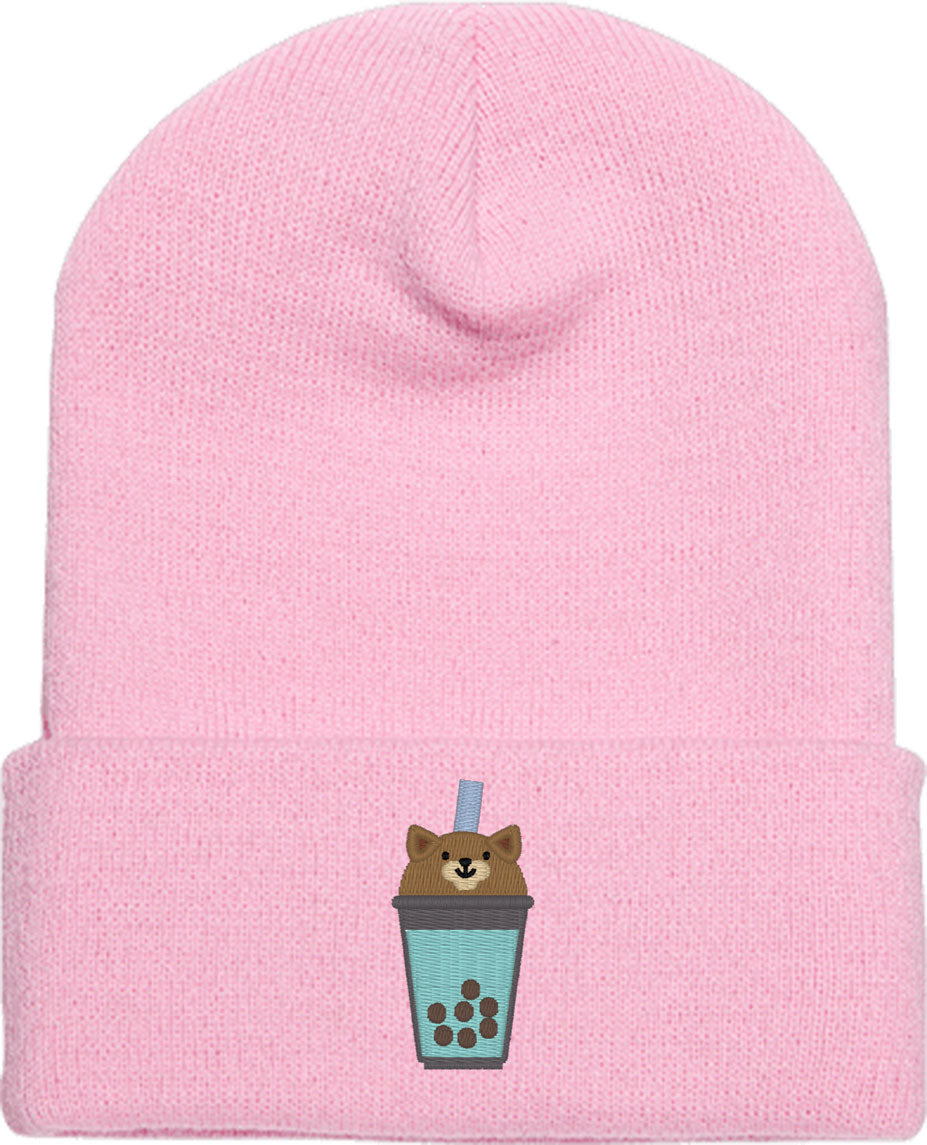 Cute Bobatea Dog Knit Beanie