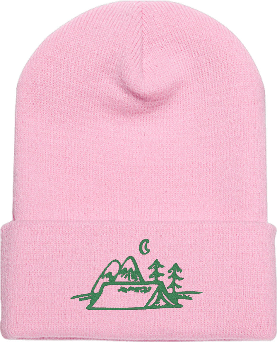 Camping Theme Knit Beanie