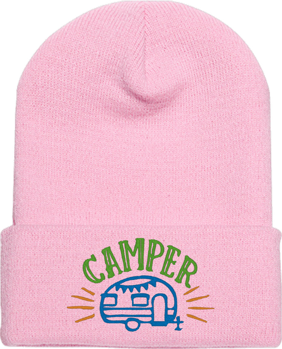 Camper Camping Caravan Knit Beanie