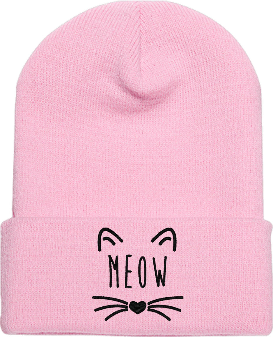 Cat Meow Knit Beanie