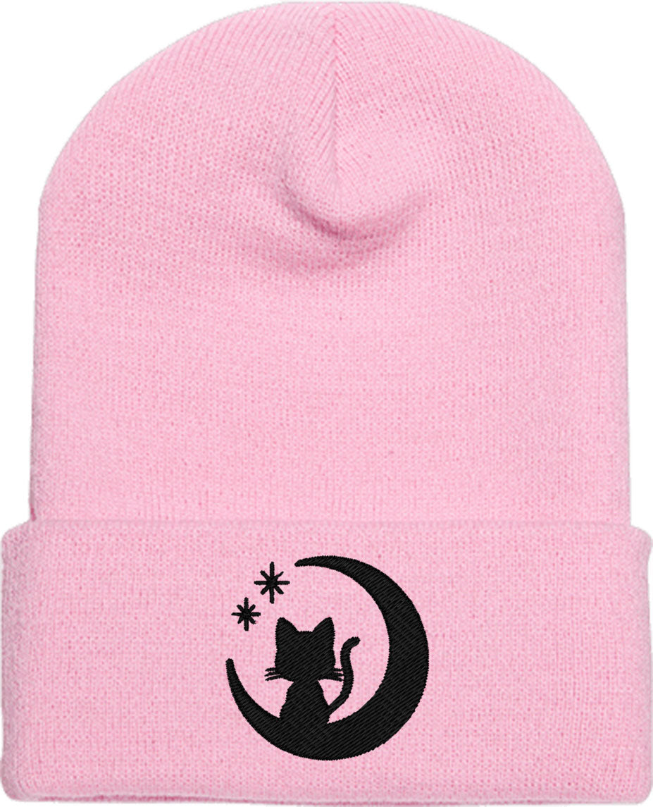 Cat Moon Knit Beanie