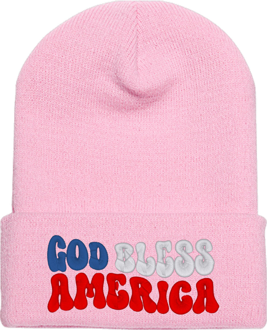 God Bless America Independence Day Knit Beanie