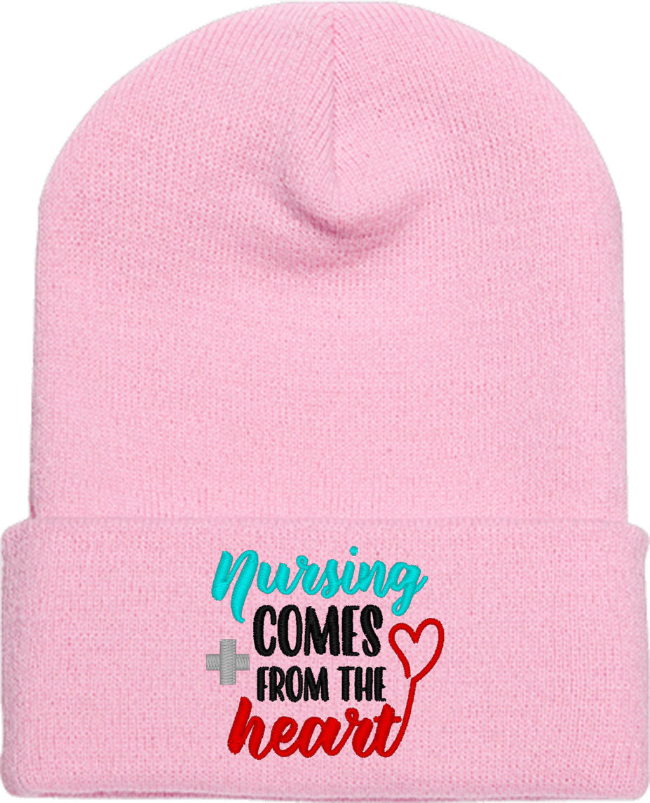 Nursing Comes From The Heart Knit Beanie