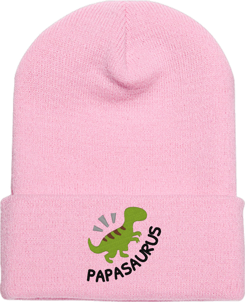 Papasaurus Father's Day Knit Beanie