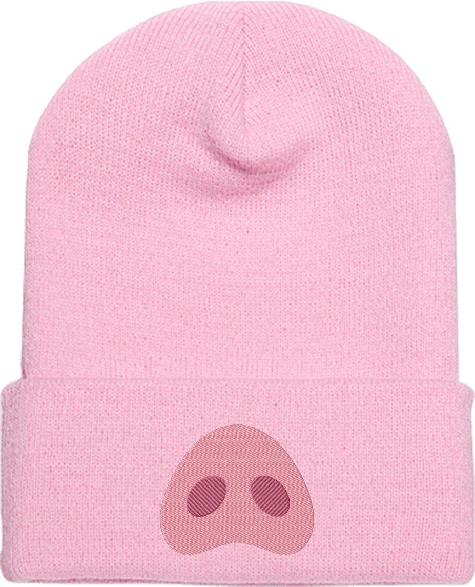 Cute Pig Nose Knit Beanie