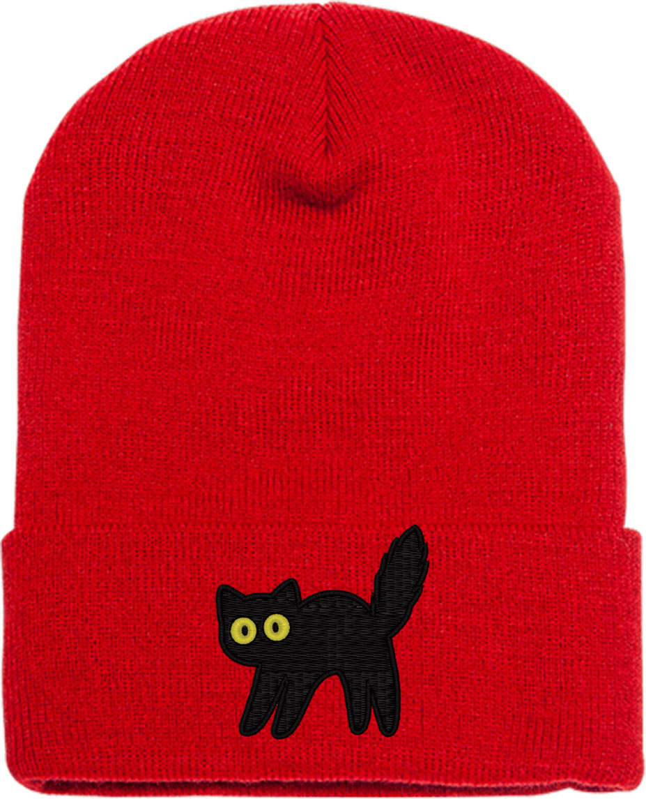 Black Cat Knit Beanie