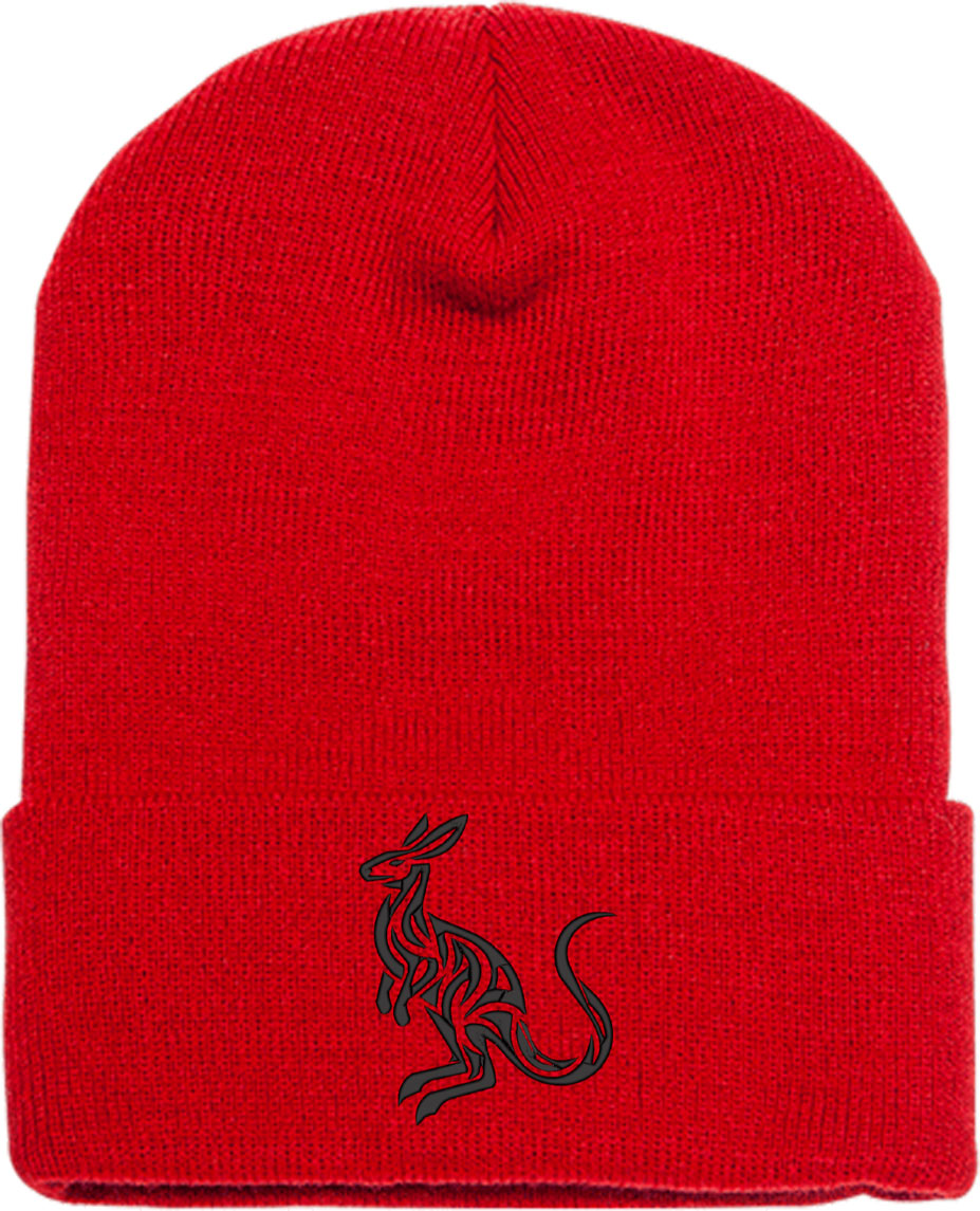 Kangaroo Silhouette Knit Beanie