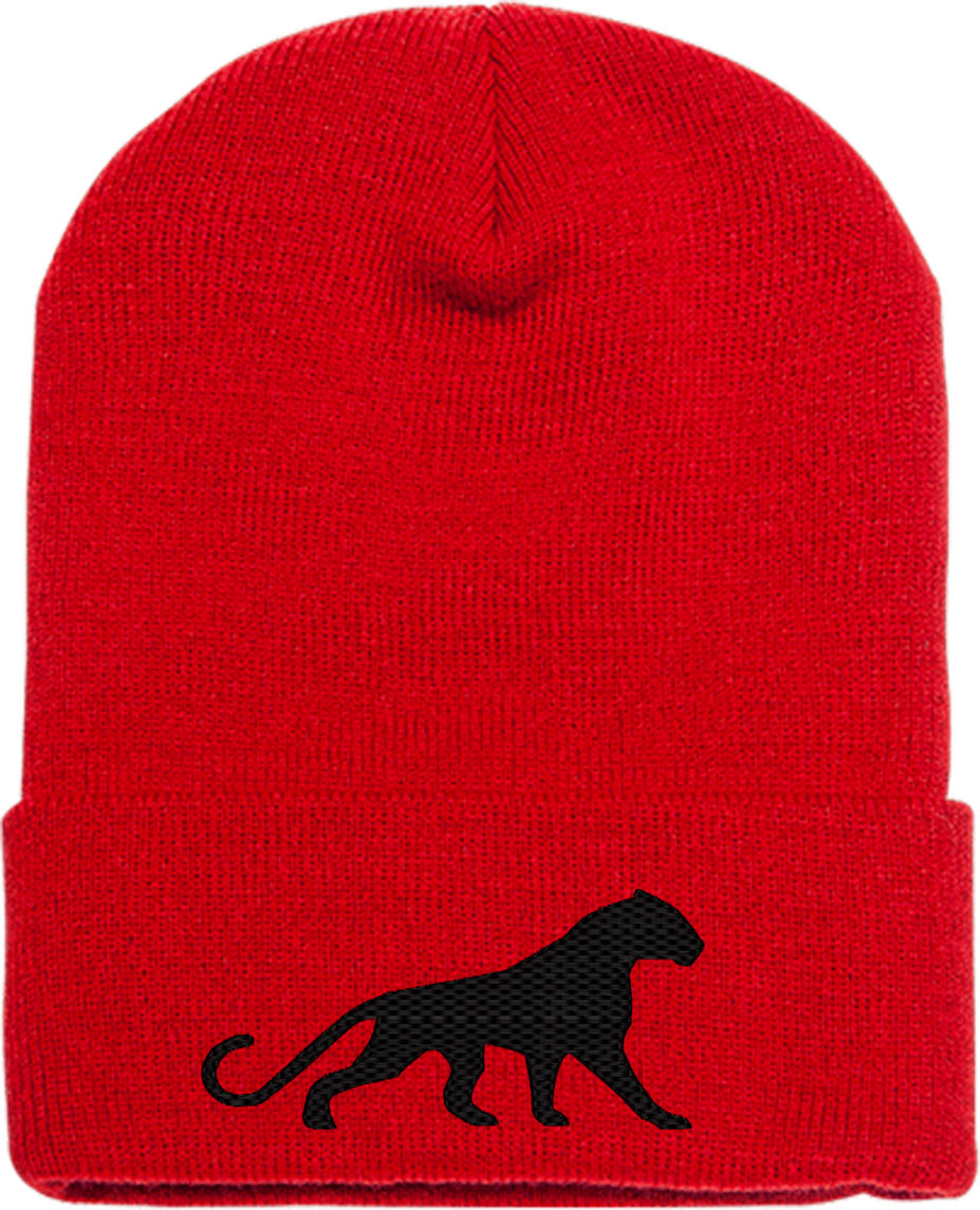 Leopard Silhouette Knit Beanie