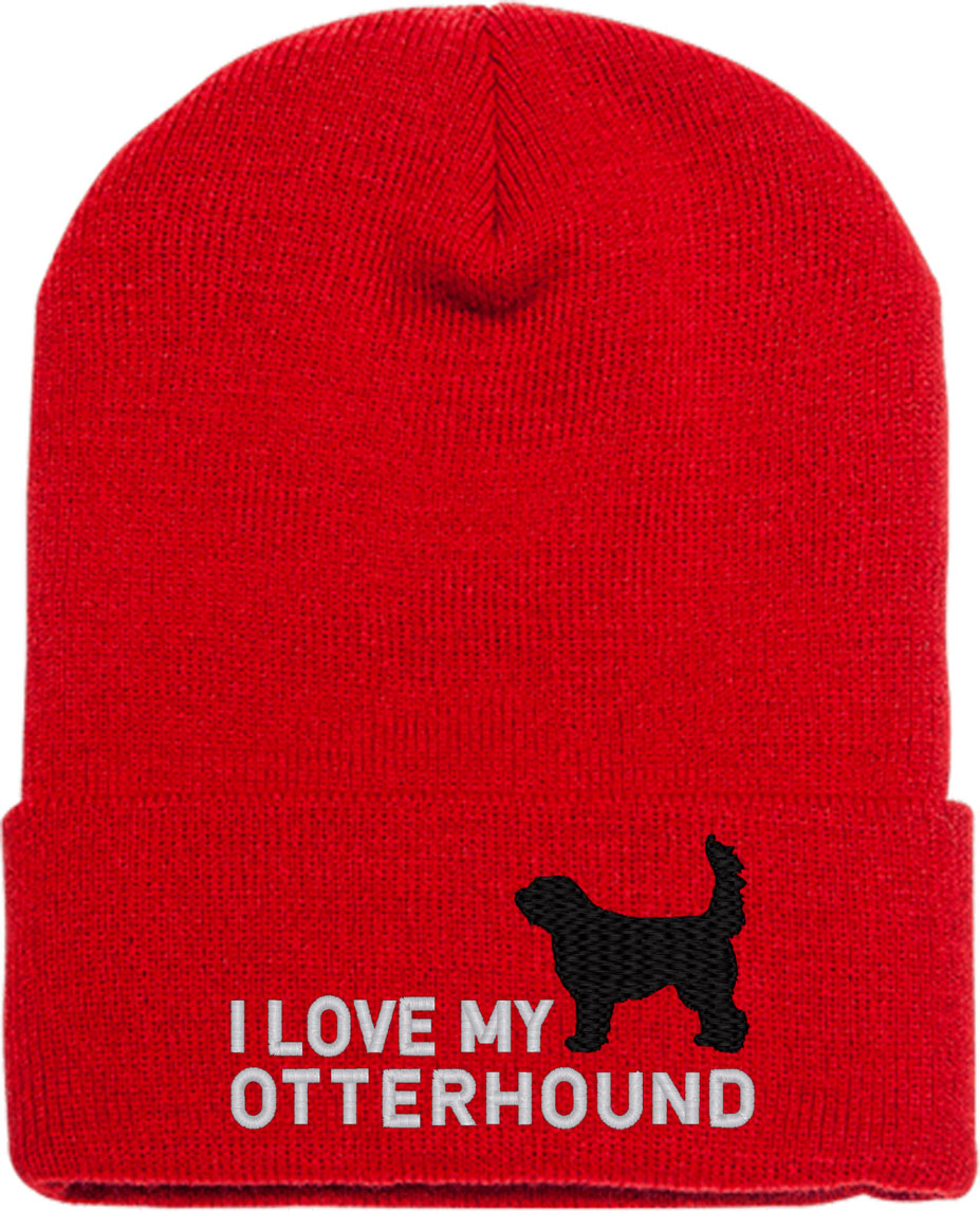 I Love My Otterhound Dog Knit Beanie