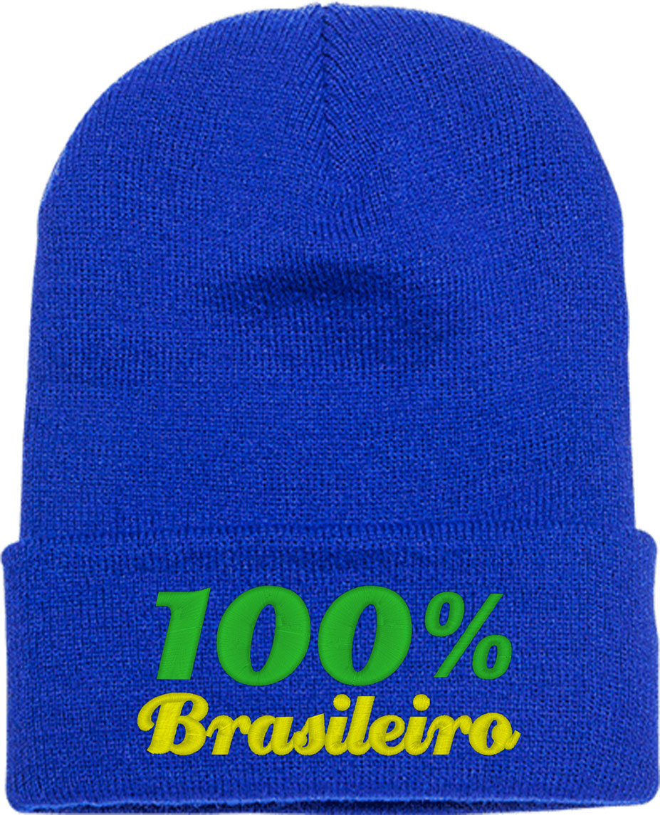 100% Brasileiro Brazilian Day Knit Beanie