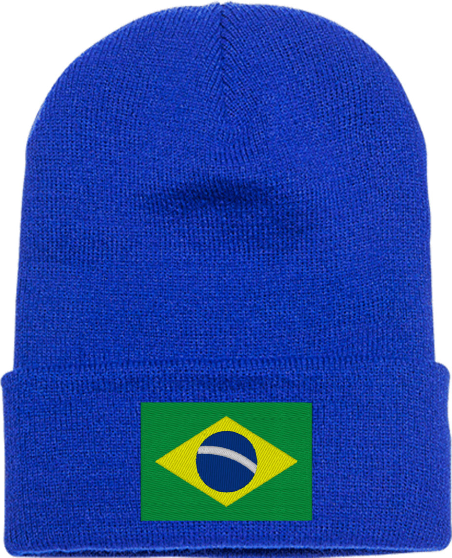 Brazil Flag Knit Beanie