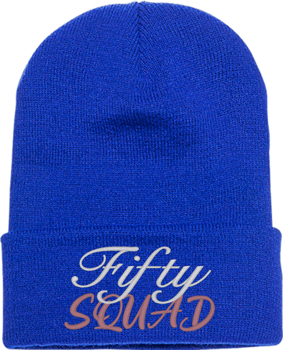 Fifty Squad 50th Birthday Knit Beanie