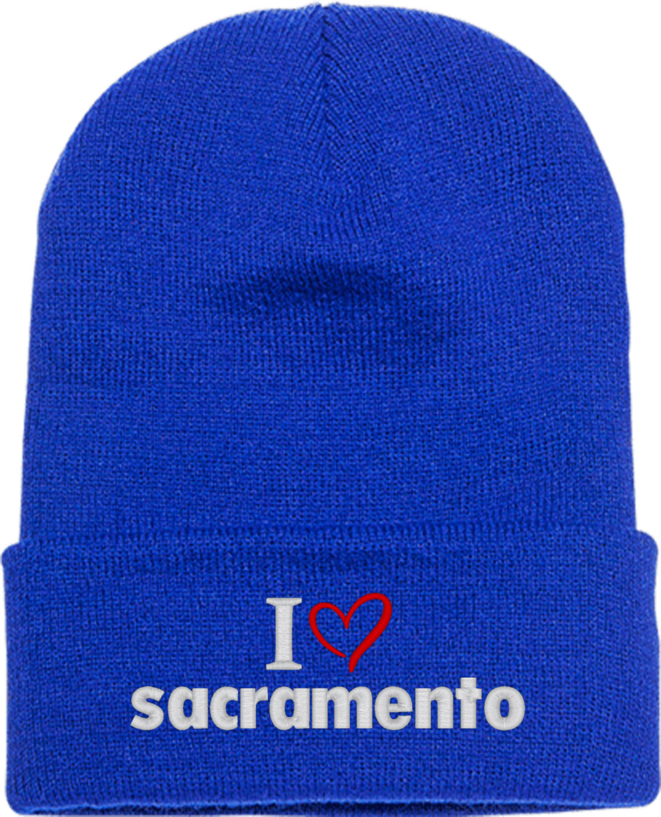 I Love Sacramento Knit Beanie