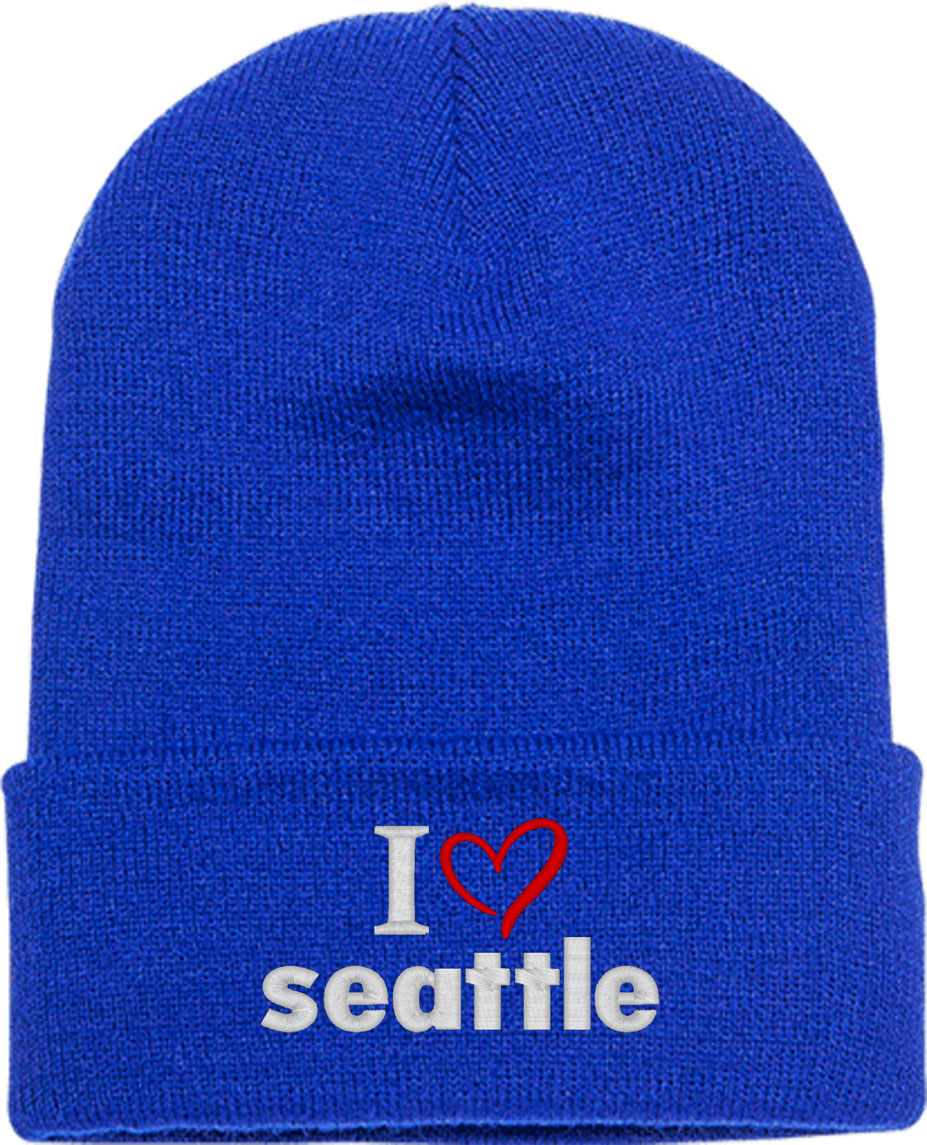 I Love Seattle Knit Beanie