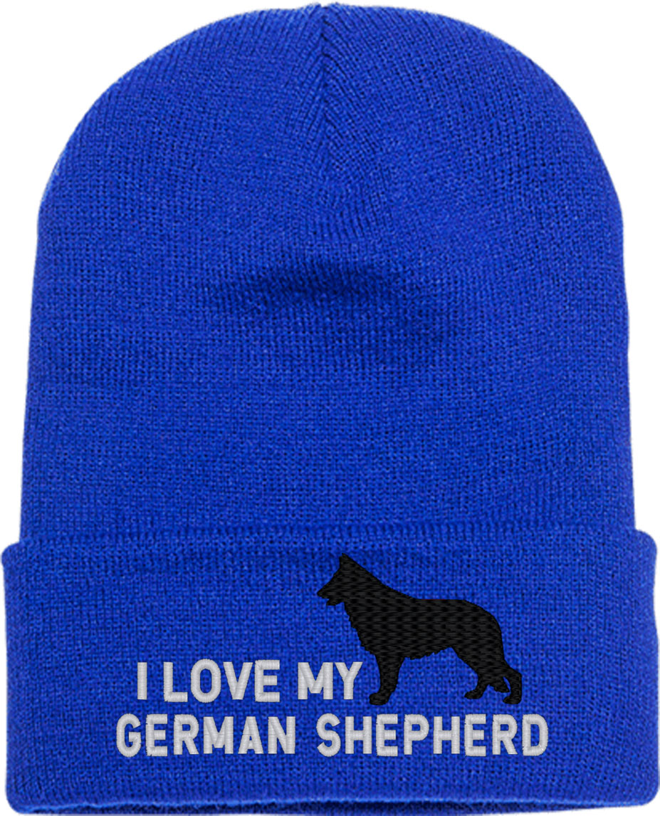 I Love My German Shepherd Dog Knit Beanie