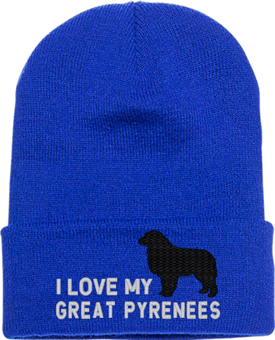 I Love My Great Pyrenees Dog Knit Beanie