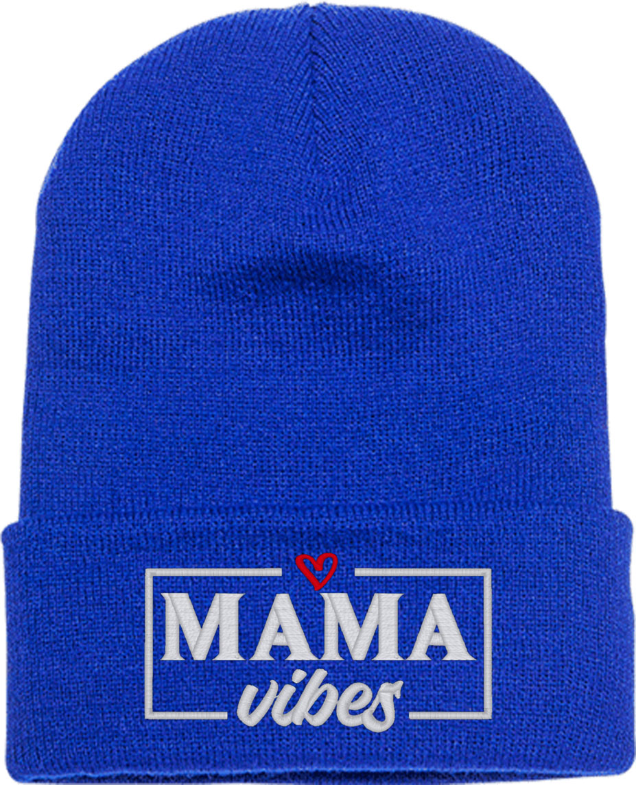 Mama Vibes Mother's Day Knit Beanie