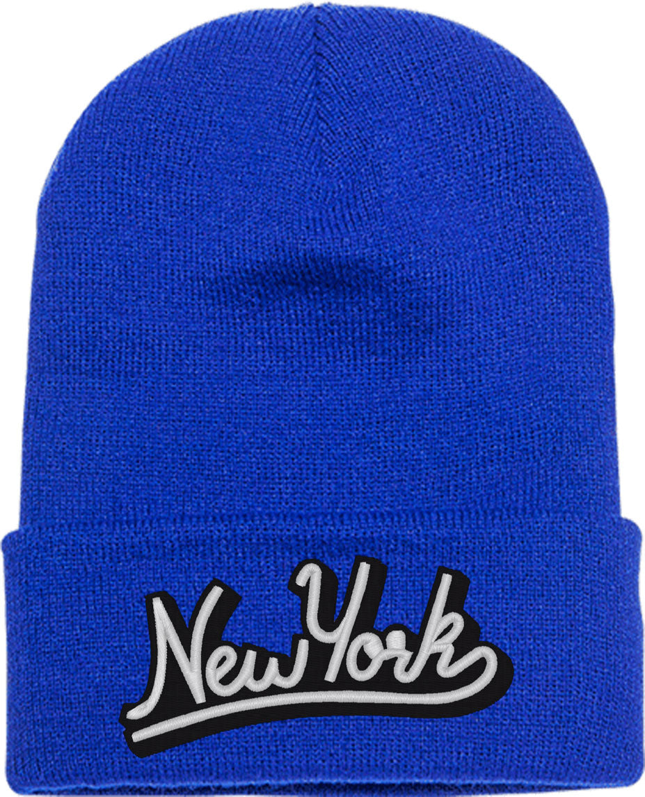 New York Typography Knit Beanie