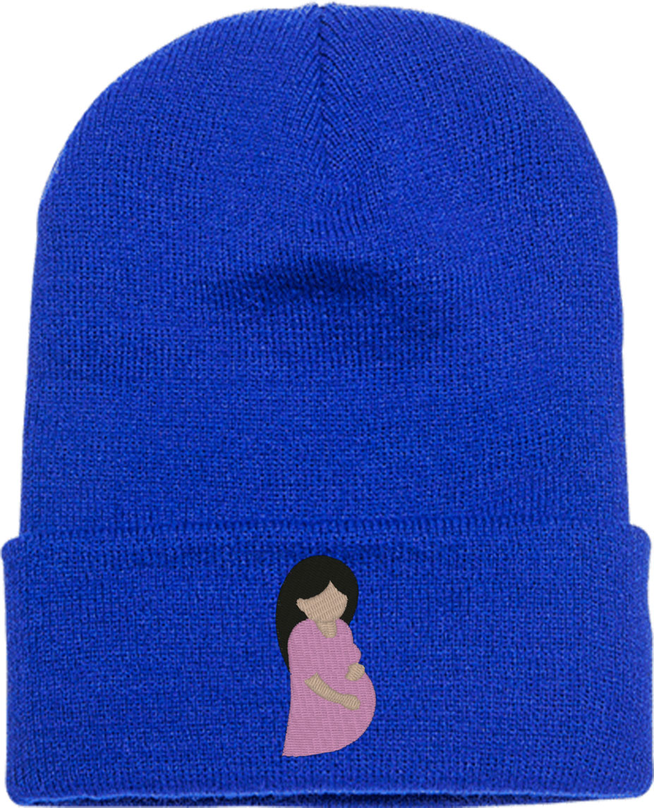 Pregnant Woman Mother's Day Knit Beanie